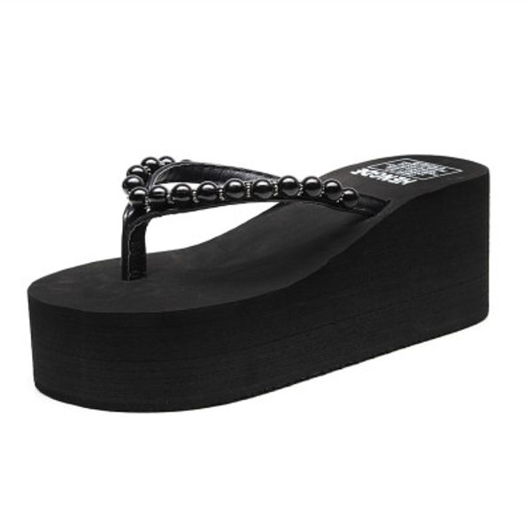 2020 summer thick bottom wedge heel sandals and slippers fashion muffin bottom casual plus size female slippers, Black
2020 summer thick bottom wedge heel sandals and slippers fashion muffin bottom casual plus size female slippers, Black
