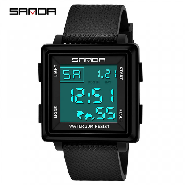 sanda square watch fashion men watches digital multi-function sports electronic wrist watch student waterproof luminous watches, Slivery;brown
sanda square watch fashion men watches digital multi-function sports electronic wrist watch student waterproof luminous watches, Slivery;brown