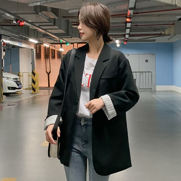 coat women autumn new style korean edition blazer woman restoring ancient ways fashionable casual suit woman, White;black
coat women autumn new style korean edition blazer woman restoring ancient ways fashionable casual suit woman, White;black