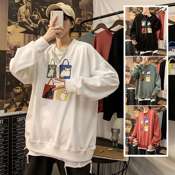 autumn new fashion men's and women's round neck pullover cartoon pattern sweater loose hoodie sweatshirt, Black
autumn new fashion men's and women's round neck pullover cartoon pattern sweater loose hoodie sweatshirt, Black