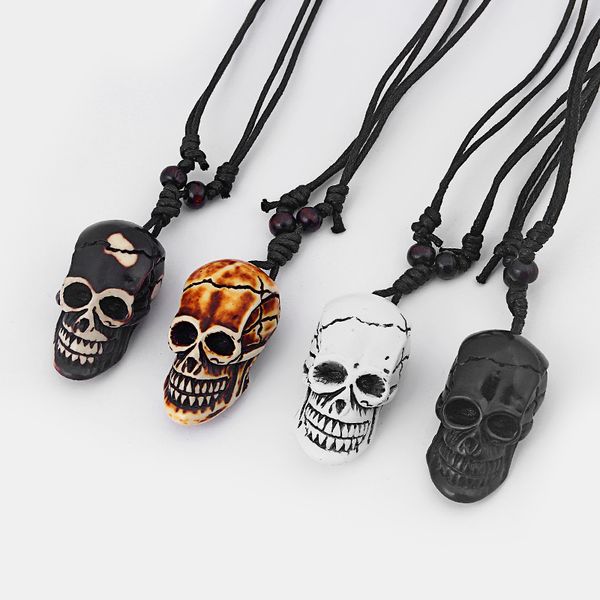 1pcs faux yak bone halloween gothic resin 3d men's skull brown head pendant necklace adjustable, Silver
1pcs faux yak bone halloween gothic resin 3d men's skull brown head pendant necklace adjustable, Silver