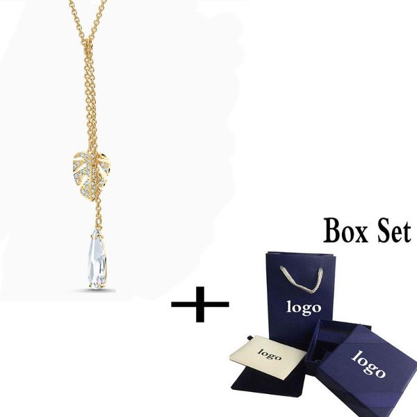 fashion 2020 swa jewelry new tropical collection necklace leaf pendant rose gold chain women luxury jewelry gift, Silver
fashion 2020 swa jewelry new tropical collection necklace leaf pendant rose gold chain women luxury jewelry gift, Silver