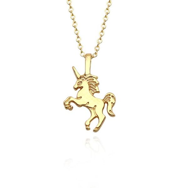 new fashion women unicorn pendant necklace plating chain christmas jewelry lovely gift ing, Silver 
new fashion women unicorn pendant necklace plating chain christmas jewelry lovely gift ing, Silver