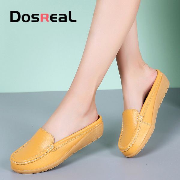dosreal womens slides sandals handmade leather half shoes woman white slippers summer lazy shoes female large size, Black
dosreal womens slides sandals handmade leather half shoes woman white slippers summer lazy shoes female large size, Black