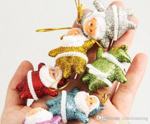 6 piece/set mini santa claus doll with shiny gold powder xmas ornament christmas tree pendant gift
6 piece/set mini santa claus doll with shiny gold powder xmas ornament christmas tree pendant gift