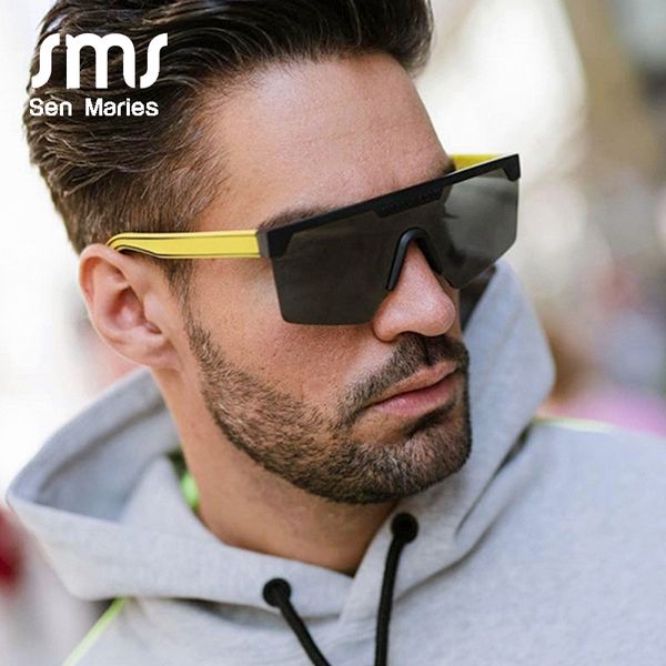 fashion one lens oversized sunglasses men women vintage mirror blue black windproof glasses unique glasses legs, White;black
fashion one lens oversized sunglasses men women vintage mirror blue black windproof glasses unique glasses legs, White;black