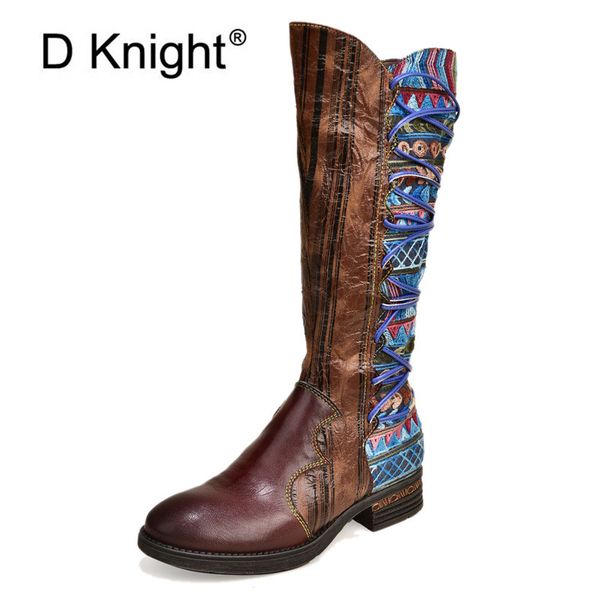 boots handmade winter women knee high retro national women's genuine leather western vintage long ladies shoes, Black
boots handmade winter women knee high retro national women's genuine leather western vintage long ladies shoes, Black