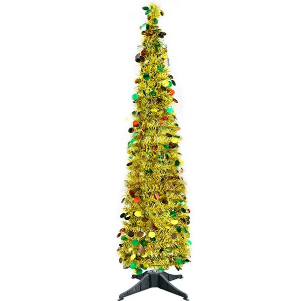 1.5m sequin dot glitter gold christmas tree up collapsible tinsel artificial christmas tree stand xmas decorations trees
1.5m sequin dot glitter gold christmas tree up collapsible tinsel artificial christmas tree stand xmas decorations trees