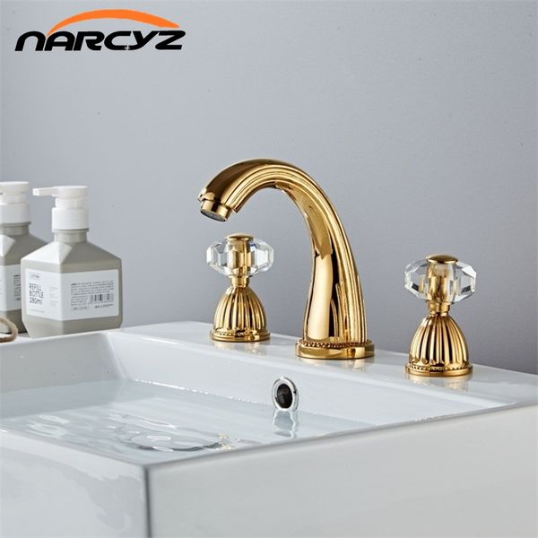 basin faucets gold brass modern bathroom sink faucet double with drill handle 3 hole bathbasin counter mixer taps xr8260
basin faucets gold brass modern bathroom sink faucet double with drill handle 3 hole bathbasin counter mixer taps xr8260