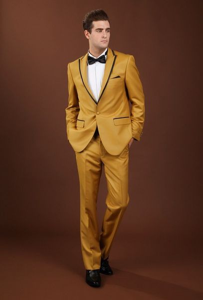 custom made men suits gold and black edge groom tuxedos peak lapel groomsmen wedding/prom man 2 pieces ( jacket + pants +tie ) l570, Black;gray
custom made men suits gold and black edge groom tuxedos peak lapel groomsmen wedding/prom man 2 pieces ( jacket + pants +tie ) l570, Black;gray