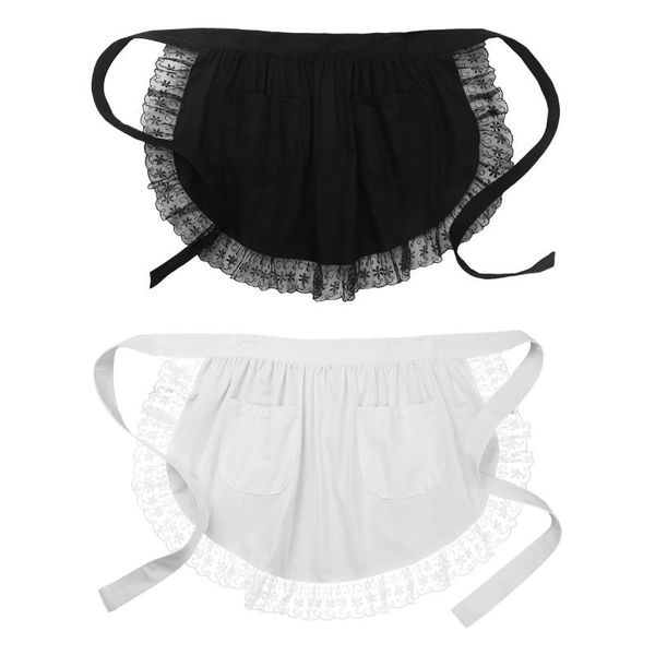 aprons floral lace cotton half waist apron with pockets victorian maid costume short kitchen party favors for womens waitress
aprons floral lace cotton half waist apron with pockets victorian maid costume short kitchen party favors for womens waitress
