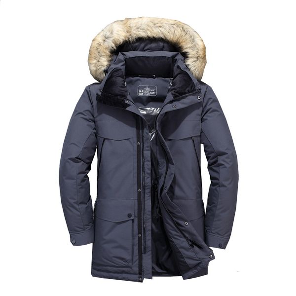 2019 new fashion winter jacket windproof men's winter jacket nature fur collar white duck down long down men overcoat 3xl, Black
2019 new fashion winter jacket windproof men's winter jacket nature fur collar white duck down long down men overcoat 3xl, Black