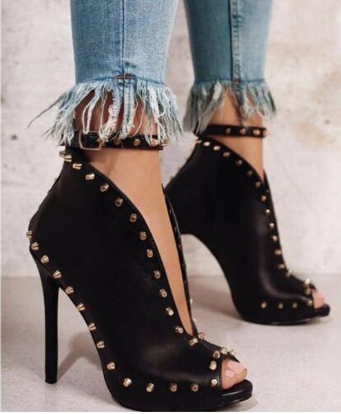 fashion popular street beat rivet shoes fish mouth high-heeled catwalk rome ankle buckle strap pu heel 12cm woman pumps sandals, Black
fashion popular street beat rivet shoes fish mouth high-heeled catwalk rome ankle buckle strap pu heel 12cm woman pumps sandals, Black