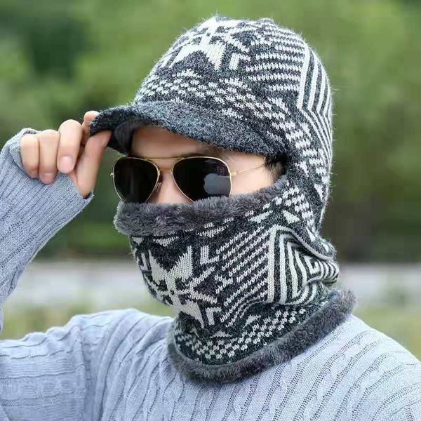 5 colors optional beanie skull caps winter collar hat two-piece men's outdoor cycling windproof padded hat outdoor ski warm hatm2, Blue;gray
5 colors optional beanie skull caps winter collar hat two-piece men's outdoor cycling windproof padded hat outdoor ski warm hatm2, Blue;gray