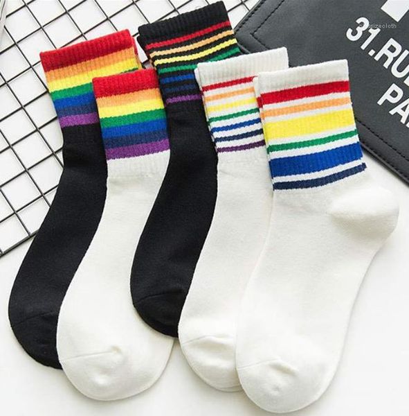 medium length rainbow colors style teenager girls socks sports leisure air permeability socks womens designer socks, Black;white
medium length rainbow colors style teenager girls socks sports leisure air permeability socks womens designer socks, Black;white