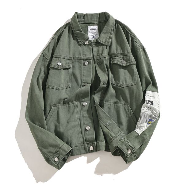 spring and autumn tooling jacket men's fashion brand large size retro loose all-match korean men's casual denim jacket, Black;brown
spring and autumn tooling jacket men's fashion brand large size retro loose all-match korean men's casual denim jacket, Black;brown