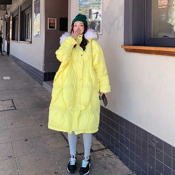 women's down & parkas winter 2021 female jacket big pockets fur hooded long coat fashion thick warm loose casual oversized women m29, Black
women's down & parkas winter 2021 female jacket big pockets fur hooded long coat fashion thick warm loose casual oversized women m29, Black