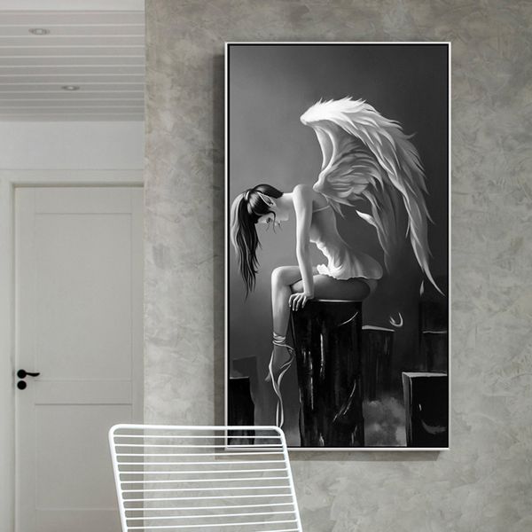 paintings modern angel black and white anime poster canvas painting for living room girl kids home decor wall art picture
paintings modern angel black and white anime poster canvas painting for living room girl kids home decor wall art picture