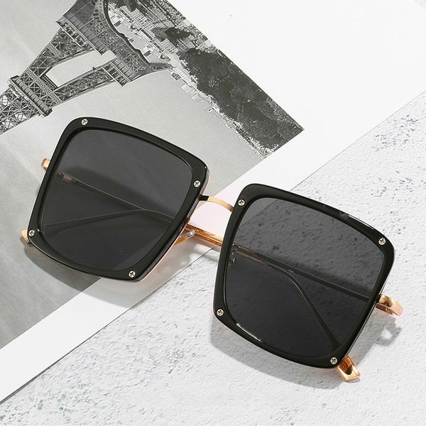 fashion new products sunglasses men and women luxury personality wild square trend big frame glasses uv400, White;black
fashion new products sunglasses men and women luxury personality wild square trend big frame glasses uv400, White;black