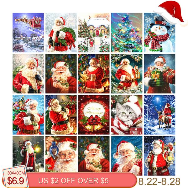 huacan full square/round diamond painting santa claus 5d diy diamond embroidery mosaic christmas decorations home
huacan full square/round diamond painting santa claus 5d diy diamond embroidery mosaic christmas decorations home