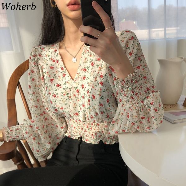 woherb corp vintage v-neck shirt sleeve pleated blouses ruffles floral blouse ropa mujer hollow out waist blusas, White
woherb corp vintage v-neck shirt sleeve pleated blouses ruffles floral blouse ropa mujer hollow out waist blusas, White