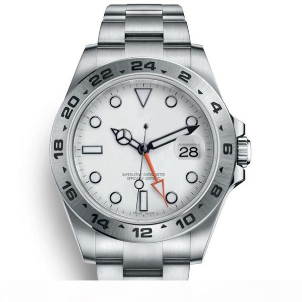 wristwatches men luxury watch white dial explorer 216570 gmt mechanical self-winding stainless steel automatic watches, Slivery;brown 
wristwatches men luxury watch white dial explorer 216570 gmt mechanical self-winding stainless steel automatic watches, Slivery;brown
