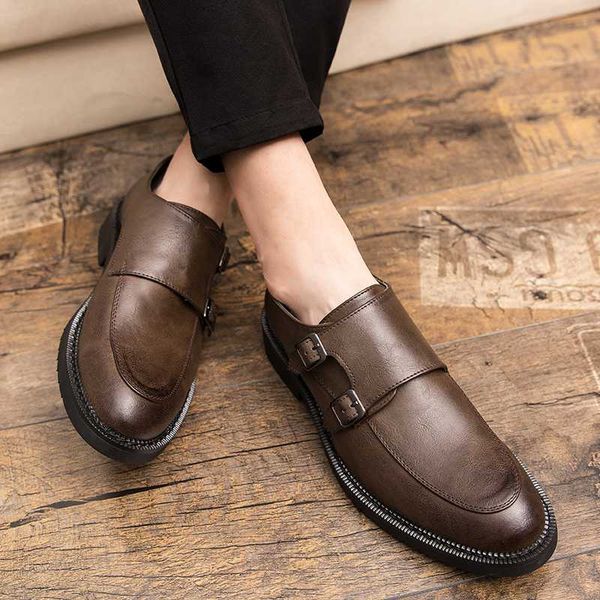 dress shoes agutzm retro design big size 38-47 men classic slip on business leather strap monk formal oxford round toe, Black
dress shoes agutzm retro design big size 38-47 men classic slip on business leather strap monk formal oxford round toe, Black