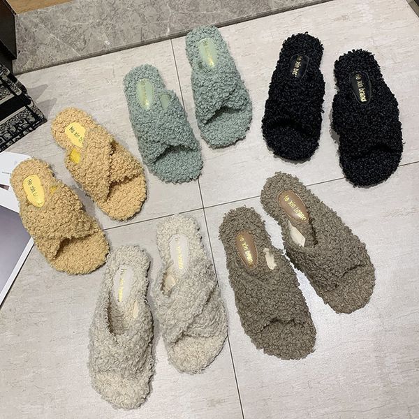 women green yellow plush fluffy home slippers winter warm fur slip on flat slides female faux fur slippers 35-40 wholesale shoes, Black
women green yellow plush fluffy home slippers winter warm fur slip on flat slides female faux fur slippers 35-40 wholesale shoes, Black