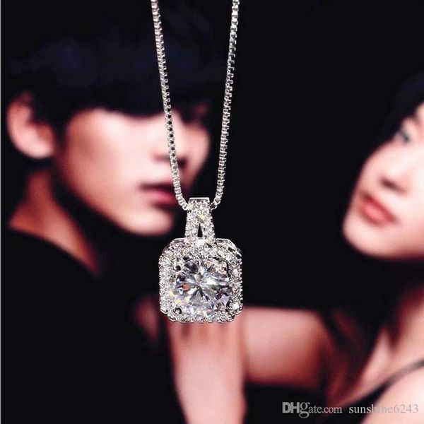 925 sterling silver four square zircon diamond pendant chain of clavicle female fashion necklace 18k deserve to act the role
925 sterling silver four square zircon diamond pendant chain of clavicle female fashion necklace 18k deserve to act the role