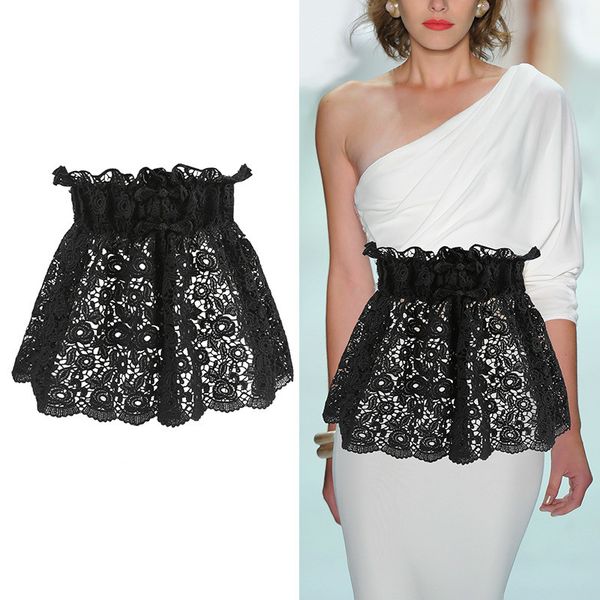 women's belt with lace waistband elastic decorative wide belt women's corset fashion trend skirt, Black;brown
women's belt with lace waistband elastic decorative wide belt women's corset fashion trend skirt, Black;brown
