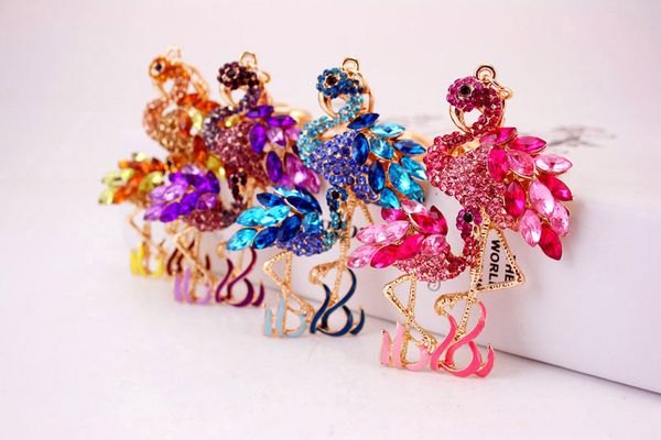 cartoon flamingo keychain creative cute animal metal crystal rhinestone pendant keyring bag pendant jewelry gift for mother, Silver
cartoon flamingo keychain creative cute animal metal crystal rhinestone pendant keyring bag pendant jewelry gift for mother, Silver