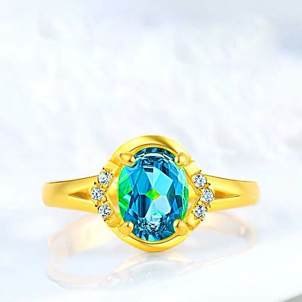 Sand gold ladies sapphire ring open gold-plated and lapis lazuli adjustable female ring
Sand gold ladies sapphire ring open gold-plated and lapis lazuli adjustable female ring