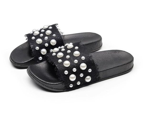 spot large size female summer designer luxury sandals with one word collar with pearl lace sandals, Black
spot large size female summer designer luxury sandals with one word collar with pearl lace sandals, Black
