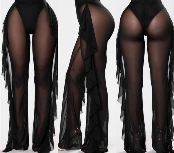 2019 women see-through pants bikini cover up mesh ruffle bottoms plus size loose long trousers beachwear swimwear swimsuit77, Black;gray
2019 women see-through pants bikini cover up mesh ruffle bottoms plus size loose long trousers beachwear swimwear swimsuit77, Black;gray