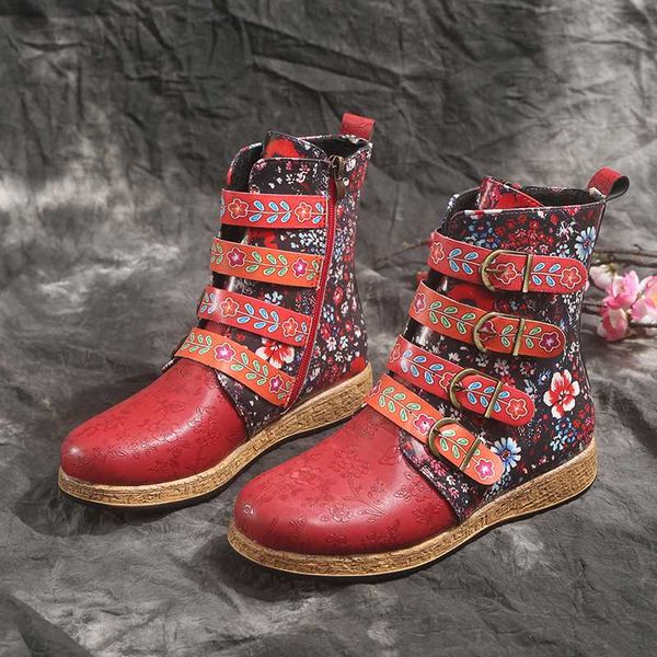 новые socofy женщины boots ретро printed пряжки металла мягкая кожа молния ботильоны женская обувь женская ботинеса mujer 2020, Black
новые socofy женщины boots ретро printed пряжки металла мягкая кожа молния ботильоны женская обувь женская ботинеса mujer 2020, Black