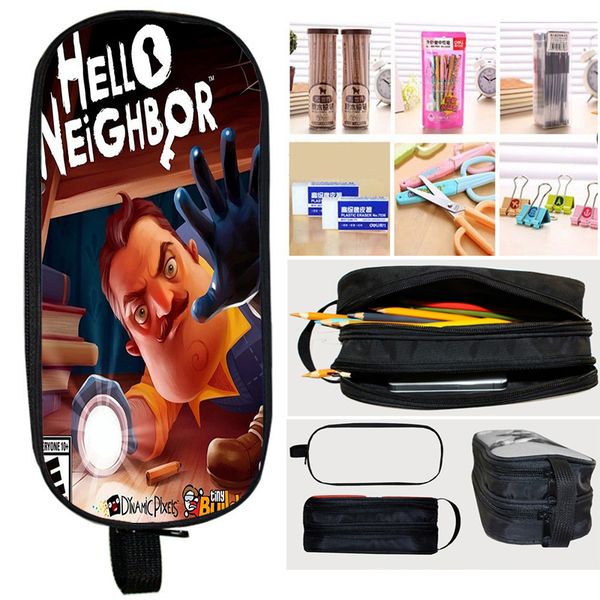 cartoon hello neighbor pencil case children boys girls students anime stationery bag double layer pencil box
cartoon hello neighbor pencil case children boys girls students anime stationery bag double layer pencil box