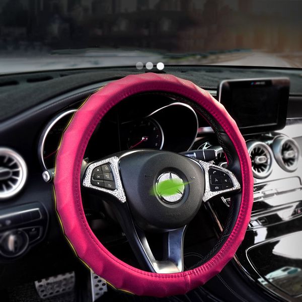 new bling scrub car steering wheel cover massage leather auto wheels covers case pink red car interior accessories for girls
new bling scrub car steering wheel cover massage leather auto wheels covers case pink red car interior accessories for girls