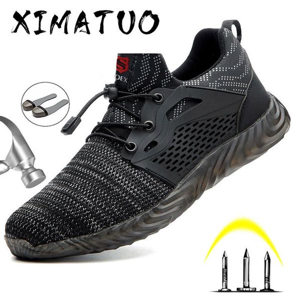 boots safety work shoes for men light weight steel toe male anti-smashing construction sneakers plus size, Black
boots safety work shoes for men light weight steel toe male anti-smashing construction sneakers plus size, Black