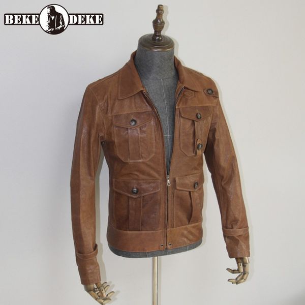 men's leather & faux 100% sheepskin jacket men multi pocket slim fit moto biker genuine vintage coat male punk outwear coats, Black
men's leather & faux 100% sheepskin jacket men multi pocket slim fit moto biker genuine vintage coat male punk outwear coats, Black
