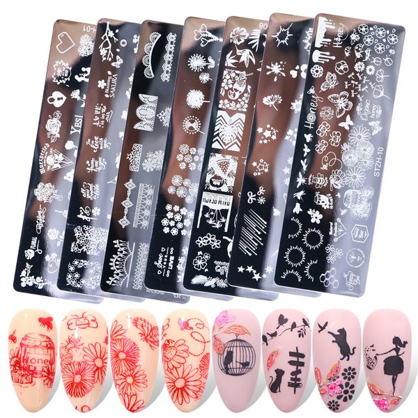 new rectangle nail stamping templates flower love animal 12x4cm stainless steel image plates polish manicure stencil, White
new rectangle nail stamping templates flower love animal 12x4cm stainless steel image plates polish manicure stencil, White