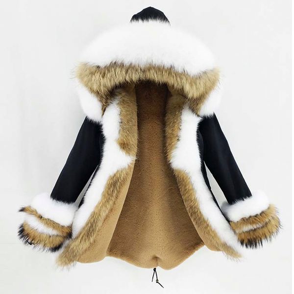 waterproof long parka winter jacket women real fur coat natural fur raccoon collar thick warm streetwear detachable new, Black
waterproof long parka winter jacket women real fur coat natural fur raccoon collar thick warm streetwear detachable new, Black