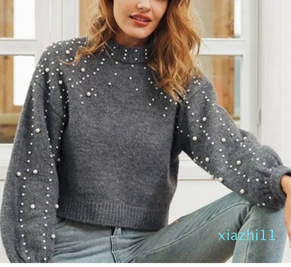 women runway winter beading thick pearl knitted sweaters female lantern sleeve loose casual pullover autumn winter jumper, White;black
women runway winter beading thick pearl knitted sweaters female lantern sleeve loose casual pullover autumn winter jumper, White;black