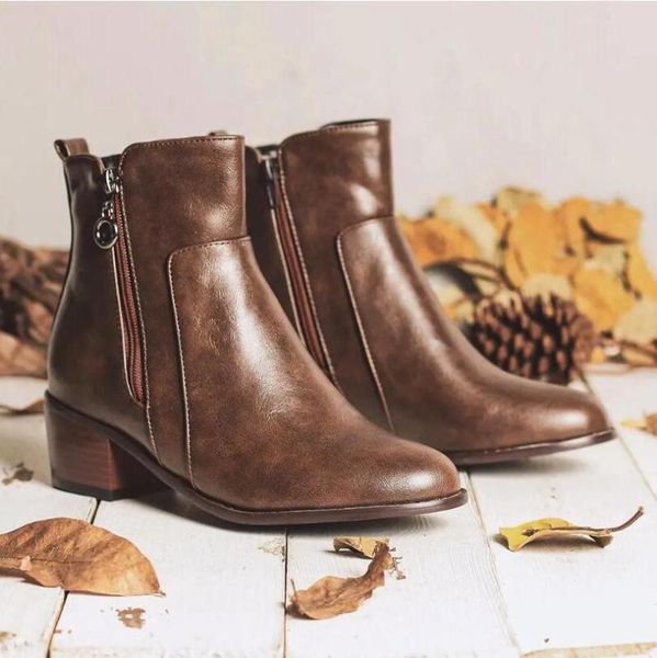 fashion new women boots female autumn winter pu leather zipper cowboy ankle boots pointed toe wedge heel heels woman booties, Black
fashion new women boots female autumn winter pu leather zipper cowboy ankle boots pointed toe wedge heel heels woman booties, Black