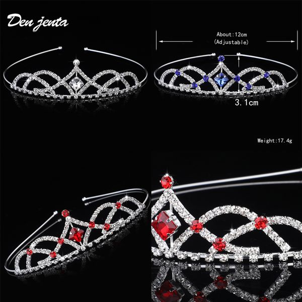 princess tiaras and crowns kids girls headband bridal crystal crown wedding hair accessiories ornaments headpiece jewelry, Golden;silver