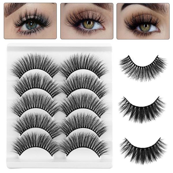 5pairs 3d faux mink hair false eyelashes wispies criss-cross natural long lashes extension handmade cruelty-eye makeup tool
5pairs 3d faux mink hair false eyelashes wispies criss-cross natural long lashes extension handmade cruelty-eye makeup tool