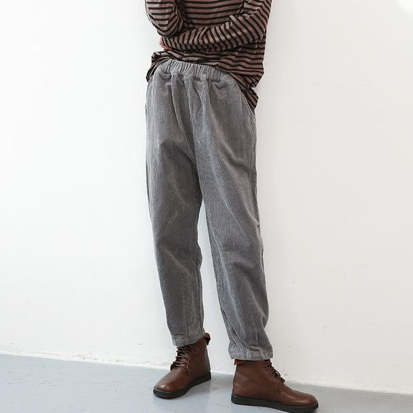 autumn and winter corduroy pants women trousers solid loose high waist harem pants casual streetwear corduroy female q2934, Black;white
autumn and winter corduroy pants women trousers solid loose high waist harem pants casual streetwear corduroy female q2934, Black;white