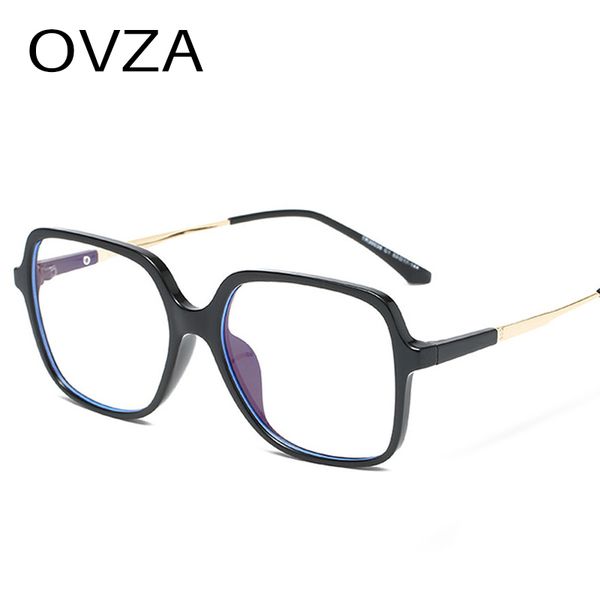 ovza fashion big blue light glasses men computer goggle rectangle transparent frame eyeglass womens s7028, White;black
ovza fashion big blue light glasses men computer goggle rectangle transparent frame eyeglass womens s7028, White;black