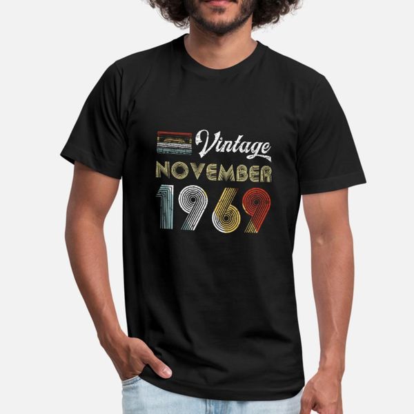 vintage november 1969 50th birthday 80s style t shirt men create 100% cotton s-3xl pattern interesting basic summer style trend shirt
vintage november 1969 50th birthday 80s style t shirt men create 100% cotton s-3xl pattern interesting basic summer style trend shirt