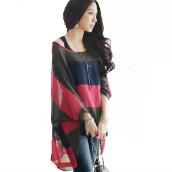summer for women new style striped print casual blouse shirt batwing sleeve o neck women kimono chiffon blouses blusas, White
summer for women new style striped print casual blouse shirt batwing sleeve o neck women kimono chiffon blouses blusas, White