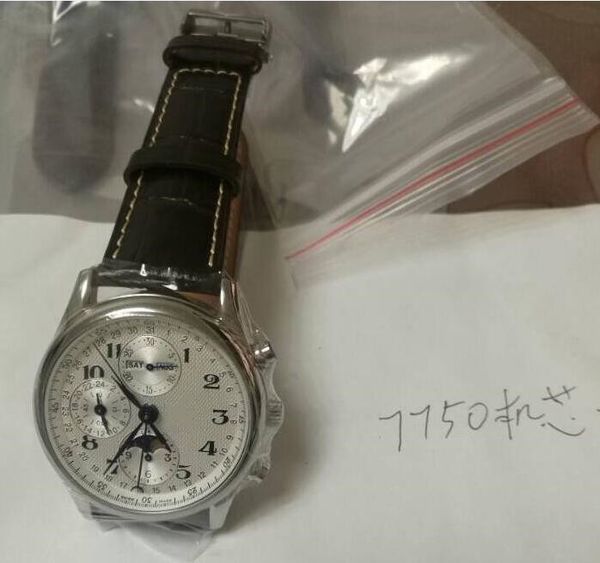 wristwatch 40mm collection moonphase 7750 movement l2.673.4.51.6 mechanical automatic black leather strap fashion men's luxury watches, Slivery;brown
wristwatch 40mm collection moonphase 7750 movement l2.673.4.51.6 mechanical automatic black leather strap fashion men's luxury watches, Slivery;brown